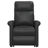 Stand up Massage Chair Black Faux Leather - Top-Down View