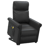 Stand up Massage Chair Black Faux Leather - Close-Up Angle