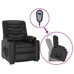 Stand up Chair Black Faux Leather