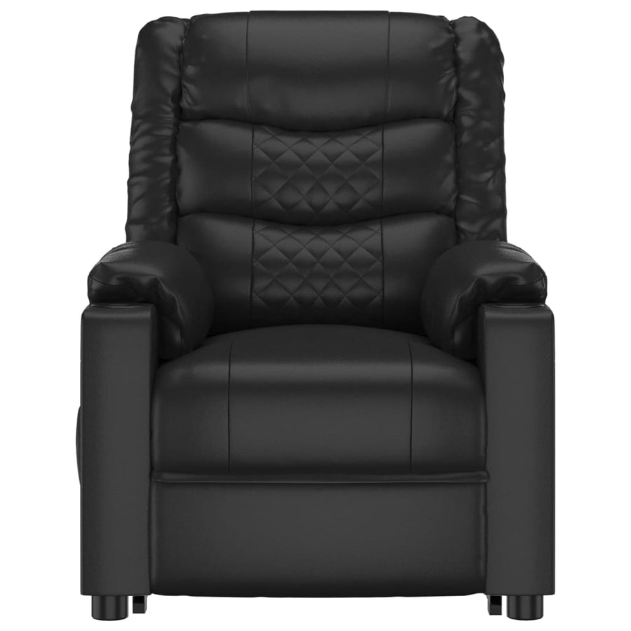 Stand up Chair Black Faux Leather