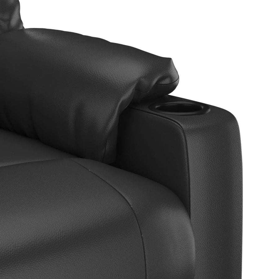 Stand up Chair Black Faux Leather