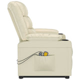 Stand up Massage Chair Cream Faux Leather - 45-Degree Angle