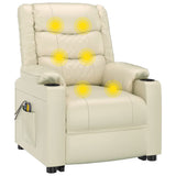 Stand up Massage Chair Cream Faux Leather - Extra Image