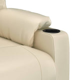 Stand up Massage Chair Cream Faux Leather