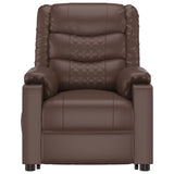 Stand up Massage Chair Brown Faux Leather