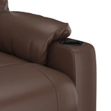 Stand up Massage Chair Brown Faux Leather