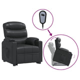 Stand up Chair Black Faux Leather