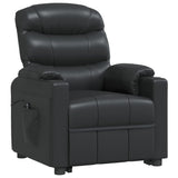 Stand up Chair Black Faux Leather - Side View