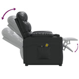 Stand up Chair Black Faux Leather - Low Angle