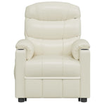 Stand up Massage Chair Cream Faux Leather