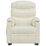 Stand up Massage Chair Cream Faux Leather - Top-Down View