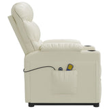 Stand up Massage Chair Cream Faux Leather