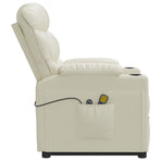 Stand up Massage Chair Cream Faux Leather