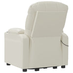 Stand up Massage Chair Cream Faux Leather