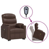 Stand up Massage Chair Brown Faux Leather