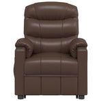 Stand up Massage Chair Brown Faux Leather