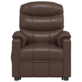 Stand up Massage Chair Brown Faux Leather - Top-Down View