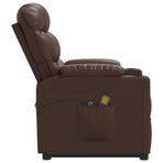 Stand up Massage Chair Brown Faux Leather