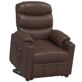 Stand up Massage Chair Brown Faux Leather