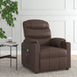 Stand up Massage Chair Brown Faux Leather