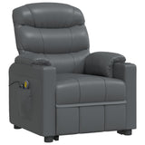 Stand up Massage Chair Grey Faux Leather - Side View