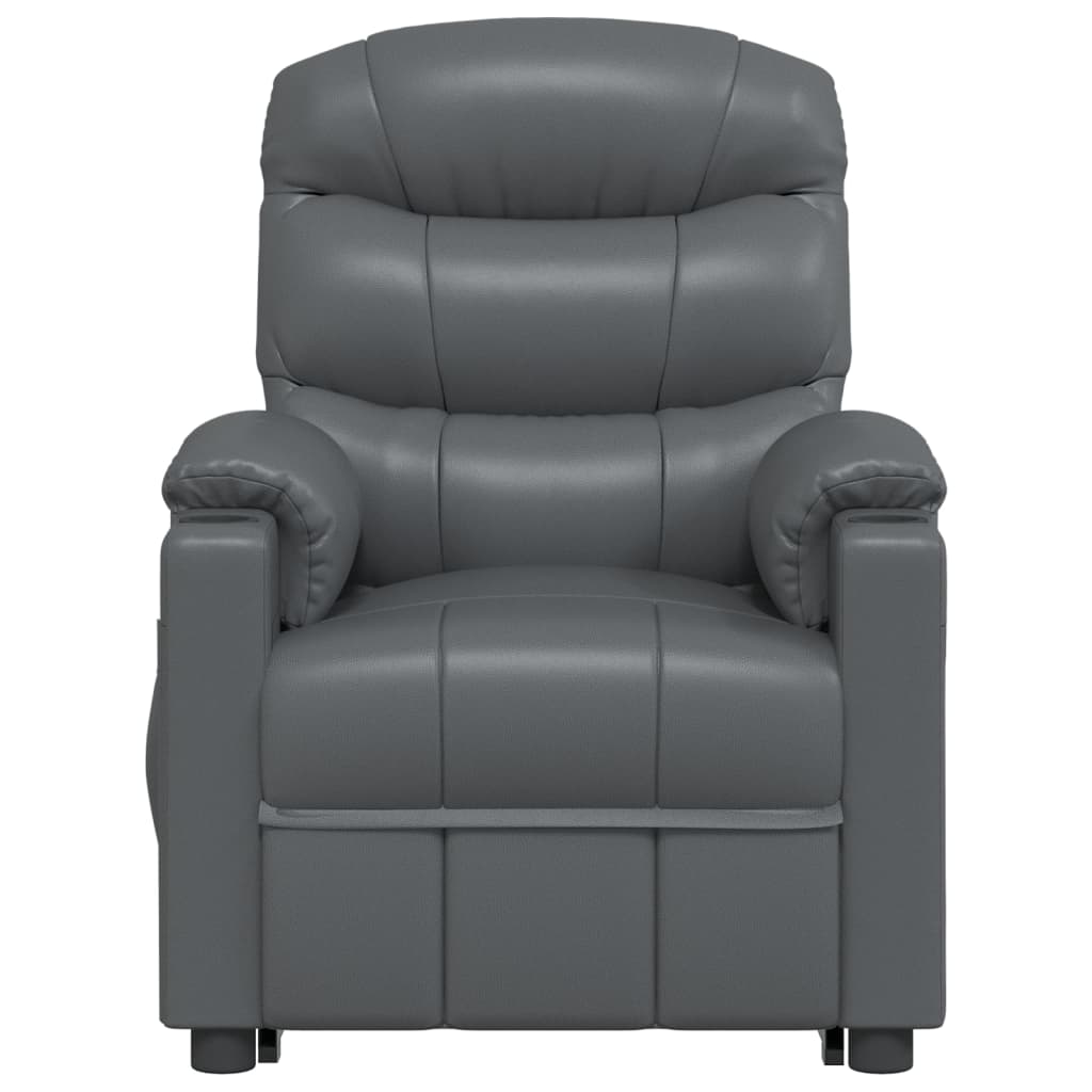 Stand up Massage Chair Grey Faux Leather