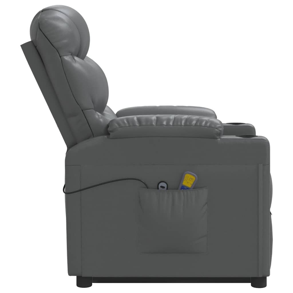 Stand up Massage Chair Grey Faux Leather