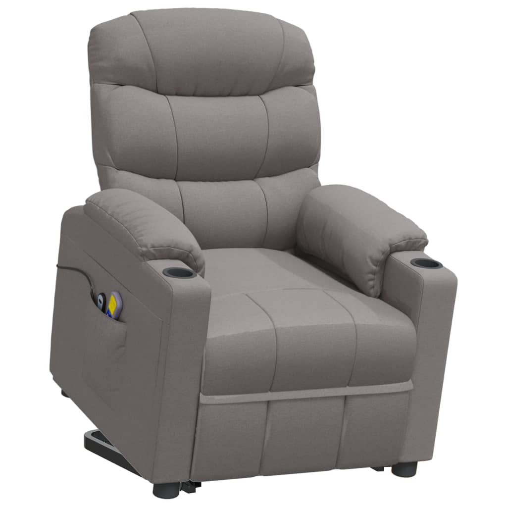 Stand up Massage Chair Light Grey Fabric
