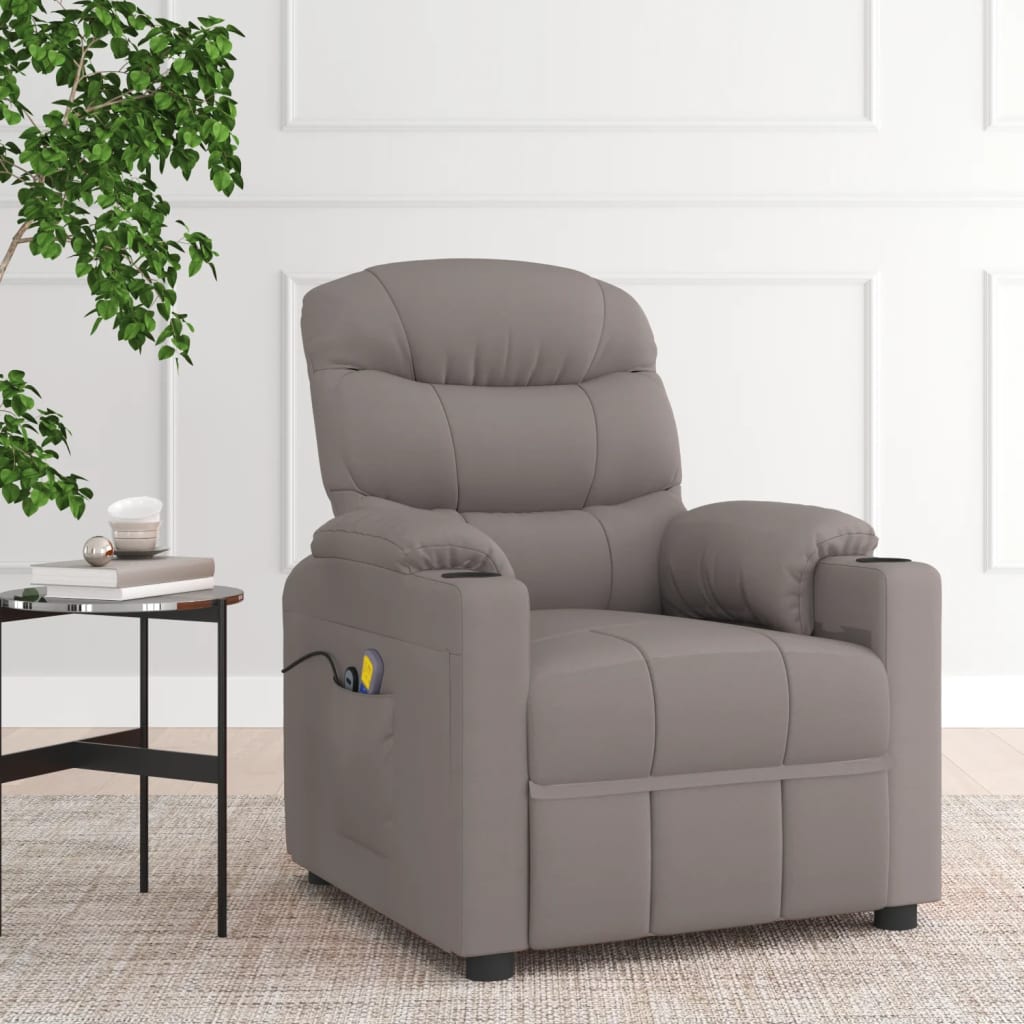 Stand up Massage Chair Light Grey Fabric