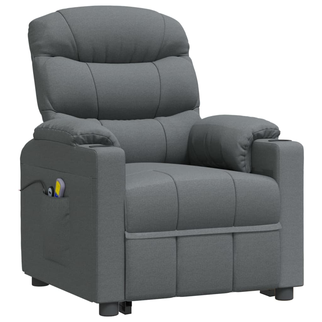 Stand up Massage Chair Dark Grey Fabric