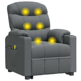 Stand up Massage Chair Dark Grey Fabric - Close-Up Angle