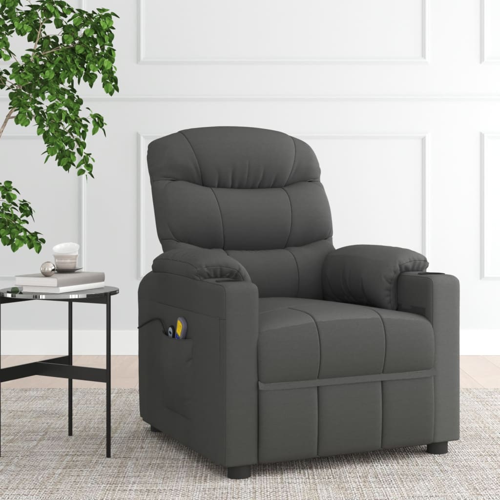 Stand up Massage Chair Dark Grey Fabric