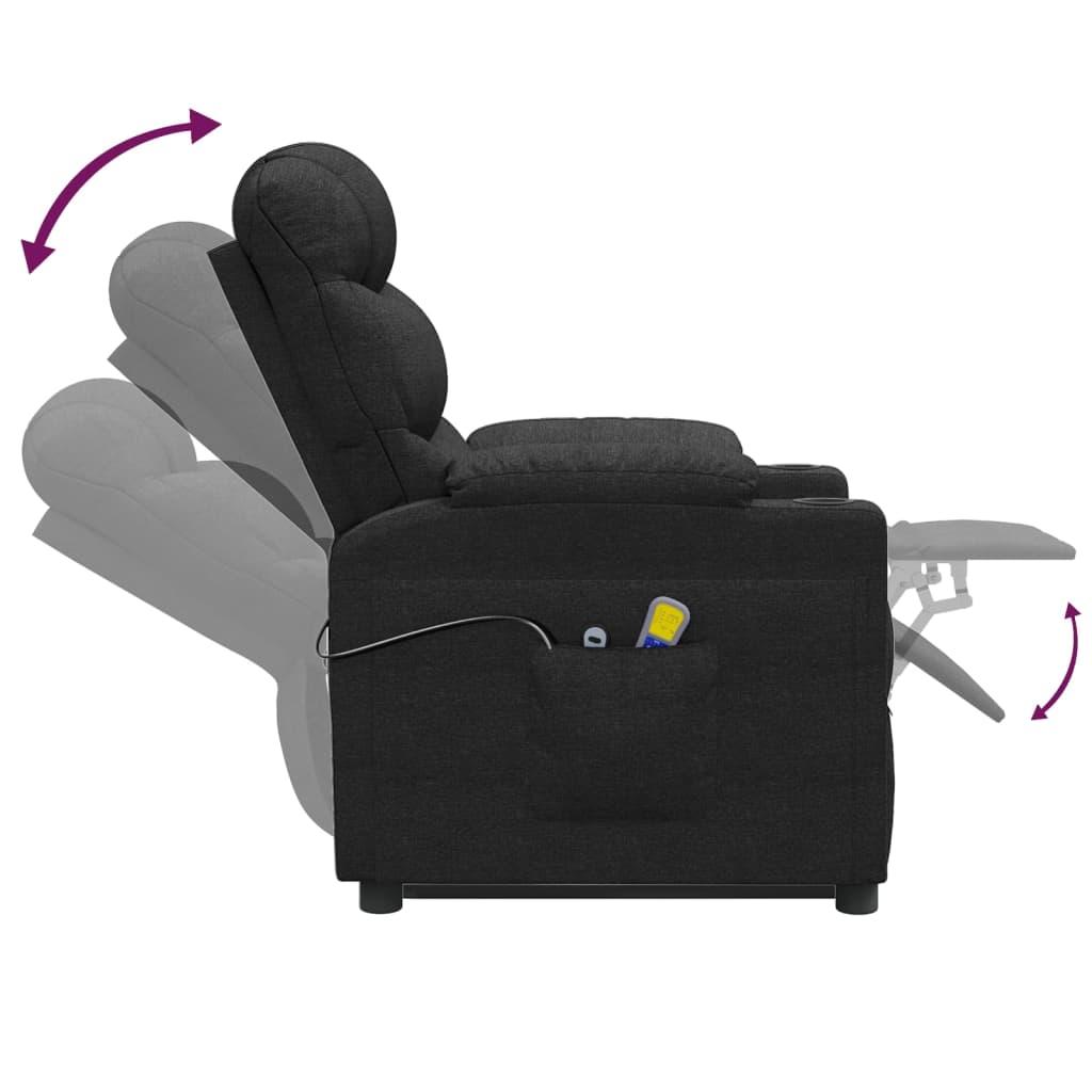 Stand up Massage Chair Black Fabric