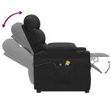 Stand up Massage Chair Black Fabric - Low Angle