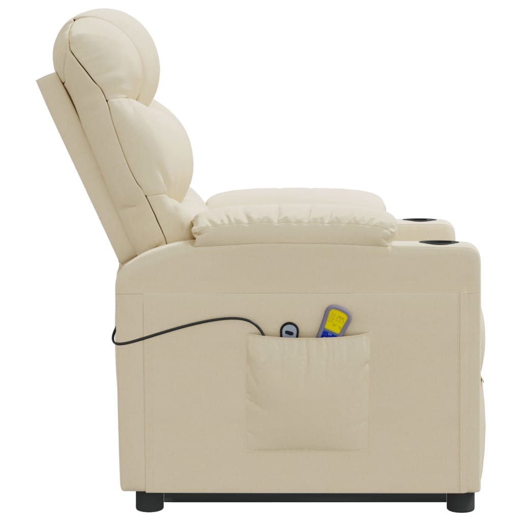 Stand up Massage Chair Cream Fabric