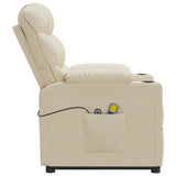 Stand up Massage Chair Cream Fabric - 45-Degree Angle