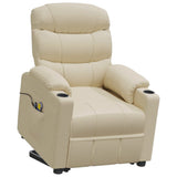 Stand up Massage Chair Cream Fabric