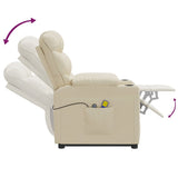 Stand up Massage Chair Cream Fabric