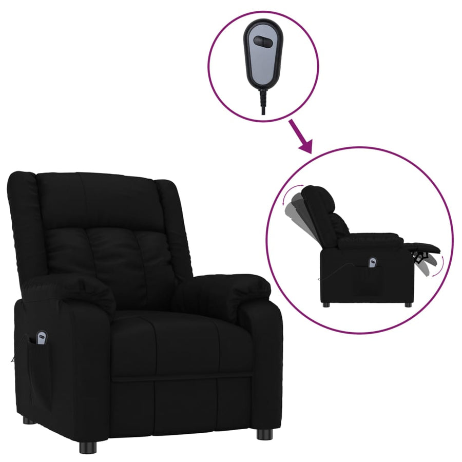 Stand up Chair Black Faux Leather