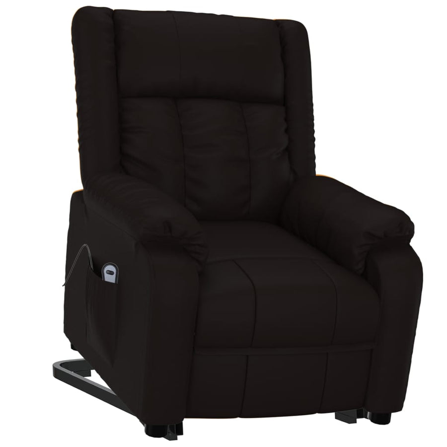 Stand up Chair Black Faux Leather