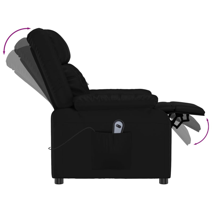 Stand up Chair Black Faux Leather