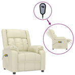 Stand up Massage Chair Cream Faux Leather