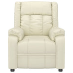 Stand up Massage Chair Cream Faux Leather