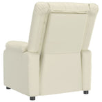 Stand up Massage Chair Cream Faux Leather