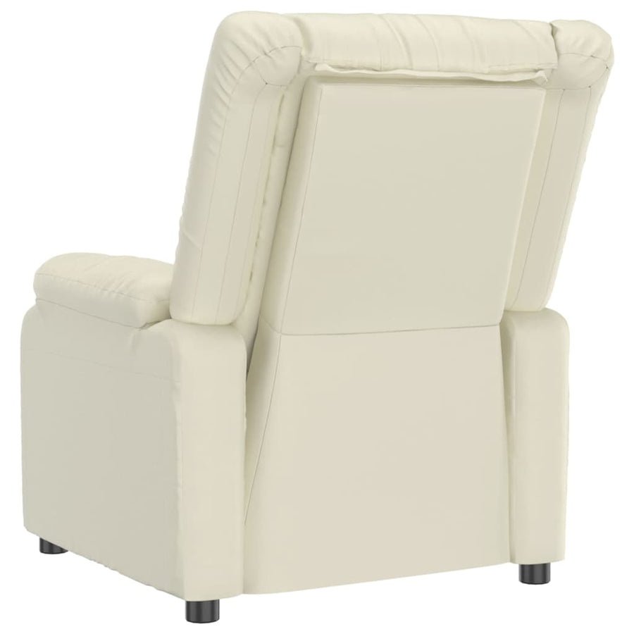Stand up Massage Chair Cream Faux Leather