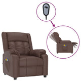 Stand up Massage Chair Brown Faux Leather - Front View