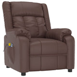 Stand up Massage Chair Brown Faux Leather