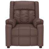 Stand up Massage Chair Brown Faux Leather