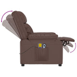 Stand up Massage Chair Brown Faux Leather