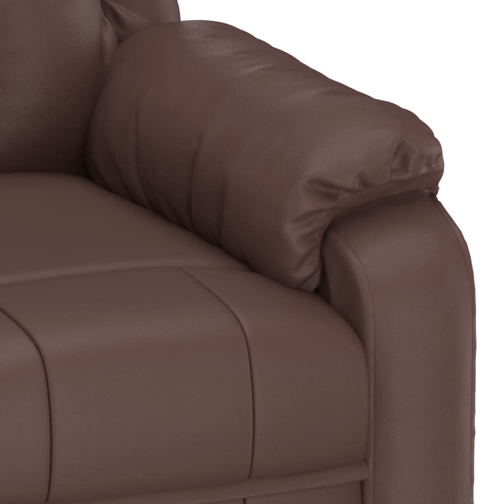 Stand up Massage Chair Brown Faux Leather